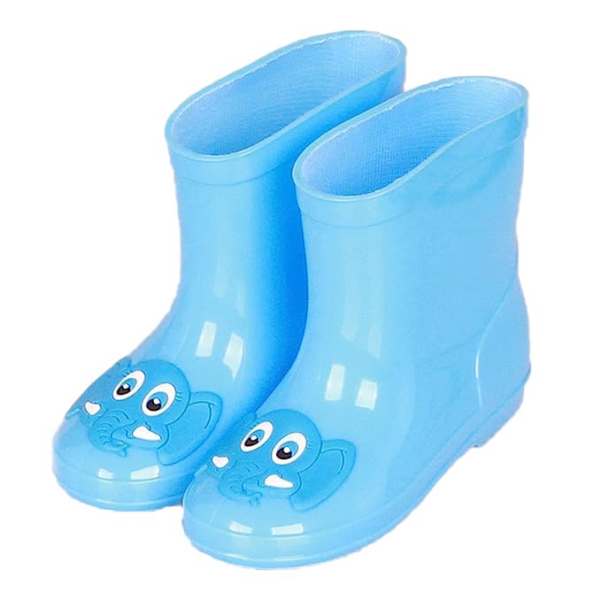 Bold N Elegant Cute Colorful Kid’s Waterproof Anti-Skid Rain Boots Rain Shoes Rainn Wear Gear for Young Lil Toddler Tween Boys and Girls (4-5 Years, Blue) (B0C8GQ18L9) Amazon Price History, Amazon Price Tracker