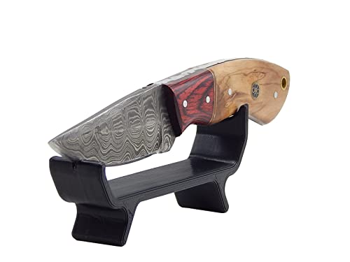 Black Knife Display Stand Rack Holder Organizer For 1 Single Medium To Large Folding Pocket Or Fixed Blade Knives - Holds One Blade