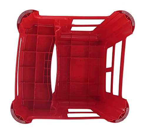 Image of SKYGLAMOUR Supreme Plastic Multi-Purpose Step Stool for Kitchen and Office Use with Weight Bearing Capacity of 150 Kg | 2 Step Stool for Home |Color: Red; Set of 1