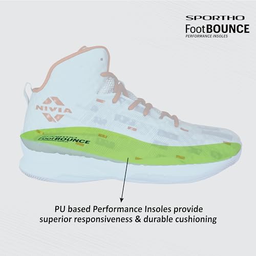 Image of Nivia Engraver 2.0 Basketball Court Shoes for Men,Durable Rubber Sole, Indoor & Outdoor Court Shoes, Soft Cushion NR EVA Inner Insole, High-Performance Footwear for Basketball Enthusiast