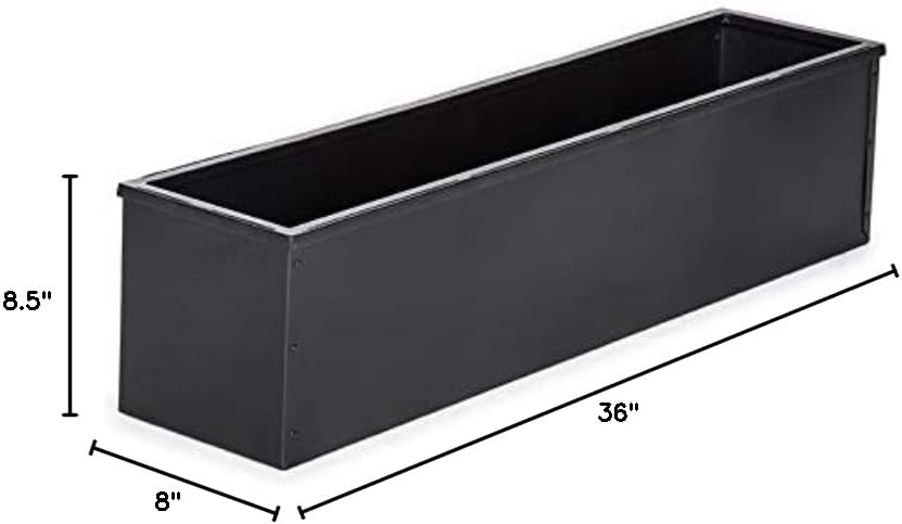 36in. Black-Tone Metal Window Box Liner