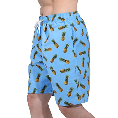 Mens Summer Beach Quick-Dry Board Shorts Color-Gradient Printed Swim Trunks3