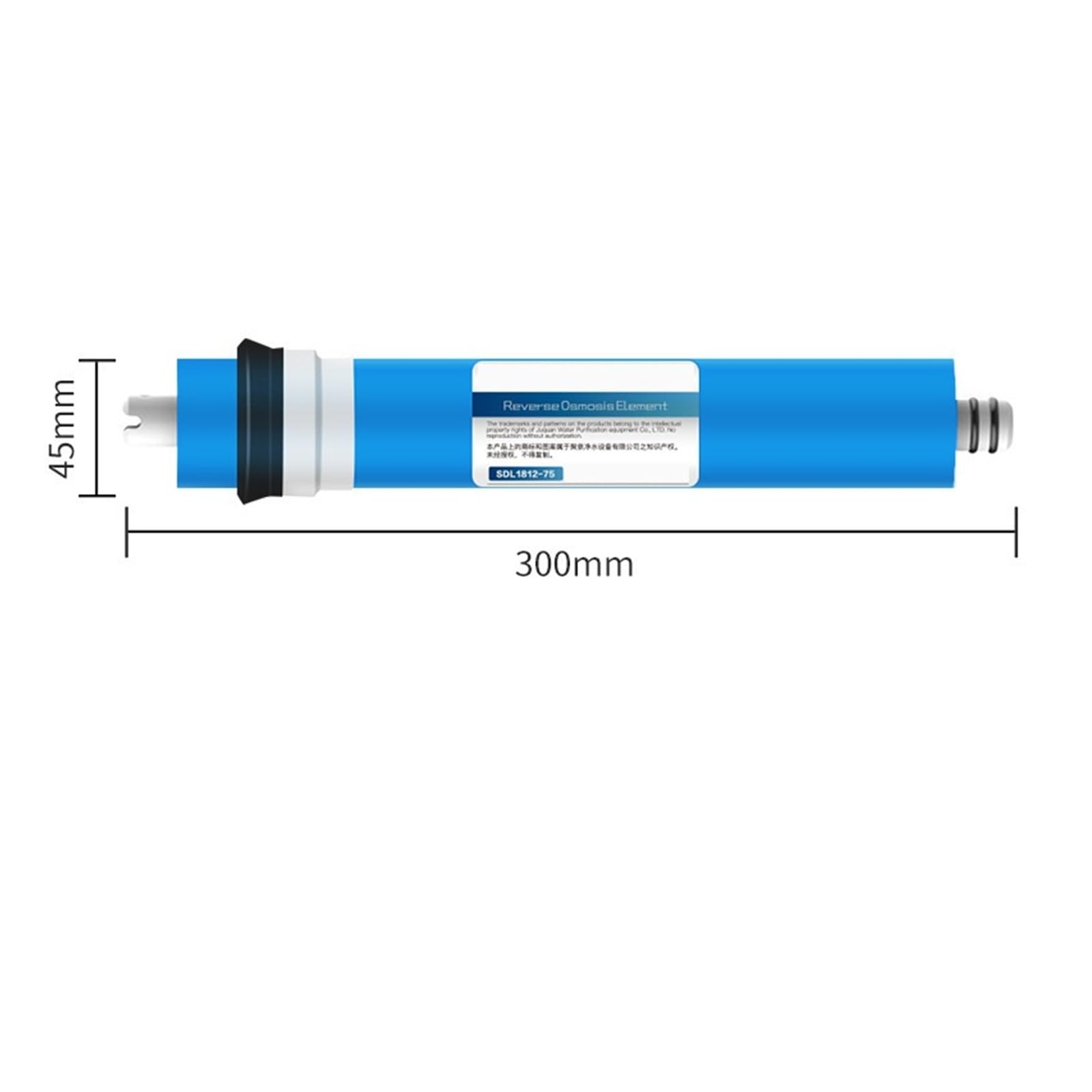 Elemento filtrante a membrana RO 75G 100G Elemento filtrante a membrana for purificatore d'acqua a osmosi inversa RO Con elevata velocità di filtrazione e flusso eleva(3013-400G)