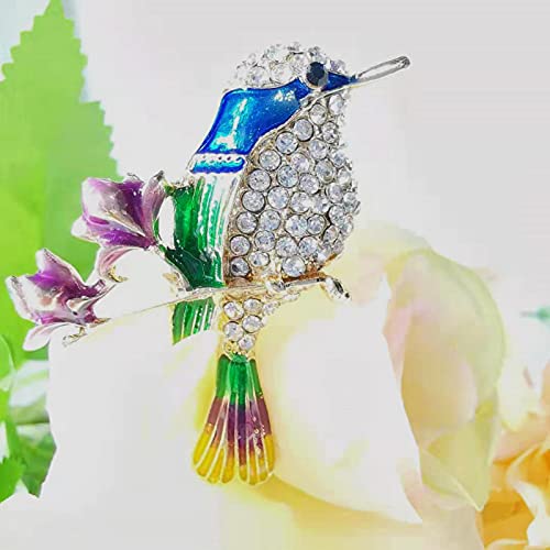 Image of Animal brooch Women's Fashion Unique Crystal Rhinestone Vintage Enamel Lapel Safety Pin, Clothing Jewelry Clothing Backpack Jacket Hat Decoration DIY