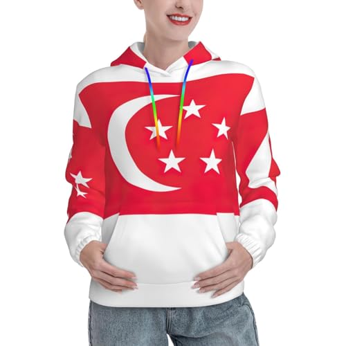Sweat à capuche Singapour femme avec poche kangourou ultra douce