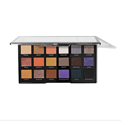 e.l.f., Opposites Attract Eyeshadow Palette, 18 Pan, Creamy, Long Lasting, Shades, Highlights, Defines, Warm-Toned, Cool-Toned, Neutral, Vibrant, Easy To Apply, 0.62 Oz