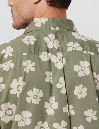 Image of Gap Men Regular Fit Floral Print Short Sleeves Collared Shirt
