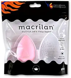 Macrilan Esponja Maquiagem EP19 com Estojo - Kit Esponjas Macias para Base, Cresce Quando Molha