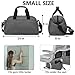 14 inch Small Gym Bag for Women & Men, Mini Duffel Bag for Travel Sports Lightweight Carry On Bag, Grey