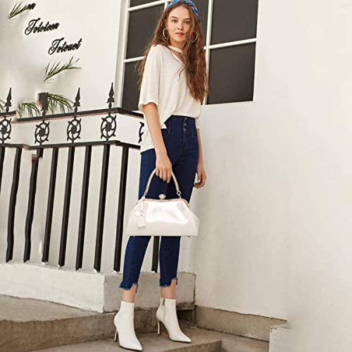 Bolso de mano brillante estilo tote para mujer miniatura 3