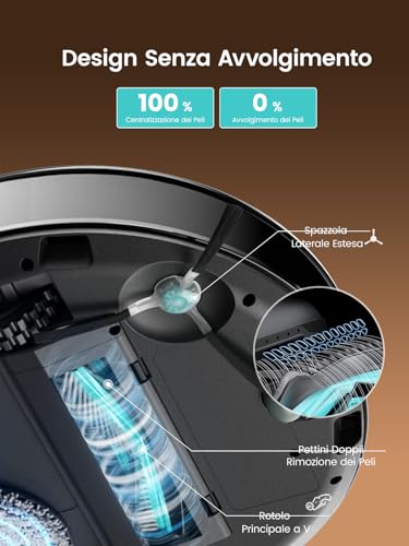 Lefant M3 Ultra Robot Aspirapolvere Lavapavimenti con Mappatura, 23000Pa, LiDAR dToF, Ostacoli PSD, Lavaggio a 75°C e Asciugatura, Stazione All-in-One, Autosvuotamento 3,2L, WiFi 2.4G/5G, Alexa/App - Immagine 3