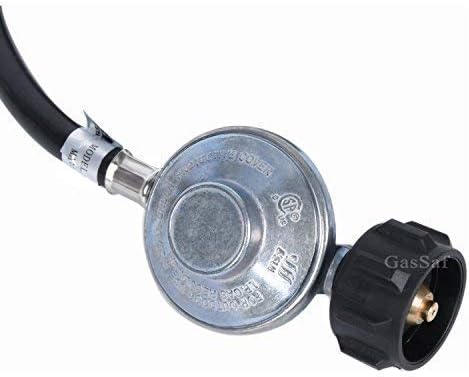 GasSaf 12ft Propane Hose with Regulator -3/8 Quick Connect Disconnect Replacement for Mr. Heater Big Buddy Indoor/Outdoor Heater, Type 1 Connection x Quick Connect Fittings