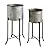 Creative Co-Op Set of 2 Iron Planters on Stands