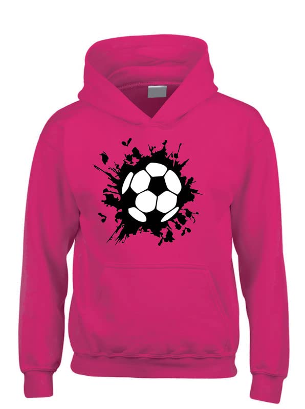 Sweat à capuche football Edward Sinclair fuchsia, coupe premium M