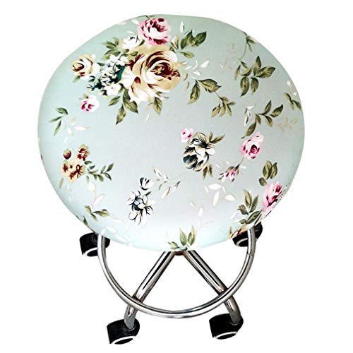 Ukuro Round Chair Covers Bar Stool Cover Elastic Seat Cover Removable Floral Printed Chair Slipcover #TOP2