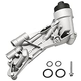 93186324 Aluminum Engine Oil Cooler Fit for Chevy Aveo 2009-2011 Cruze 2011-2016 Sonic 2012-2018 Trax 2013-2019, for Buick Cascada 2016-2019, Oil Filter Housing Adapter Assembly Replace# 55353323