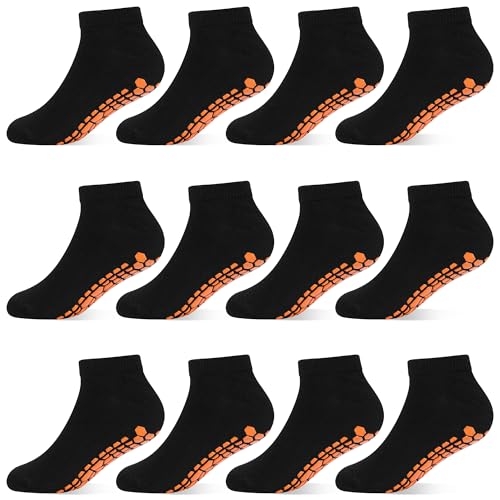 Image of HYCLES Toddler Girl Socks, 12 Pairs Non Slip Ankle Toddler Socks for 1-7 Years Baby Girls Kids