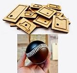 YJIUYUANQ Leathercraft Template Patterns Cuting Die Hand Punch Tool with Wooden Base for DIY Leather Baseball Decoration 9inch, white