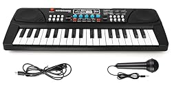 【New Designed Keyboard Piano for Beginners】Compared with others, our piano keyboard can play easy piano chords. The unique wood-grain piano keys design makes kids feel like playing a real piano. And the keyboard piano for beginners come with the “Rec...