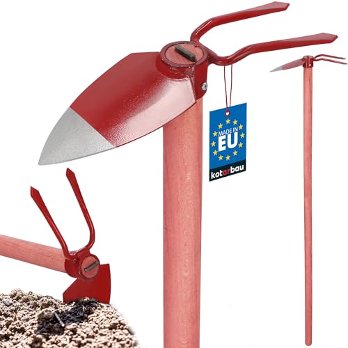 KOTARBAU® Zappa da giardino a forma di foglia di cuore con denti rosso 82 mm