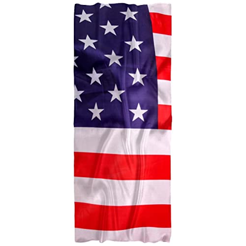 Écharpe légère femme drapeau américain multicolore pour contrer le vent frais