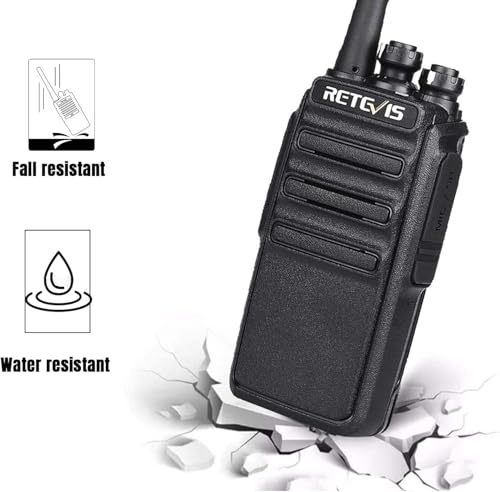 Retevis RT24 Plus Funkgeräte, PMR Walkie Talkie Erwachsene, 16 Kanäle IPx4 Wetterschutz Handfunkgerät Professionell, Lizenzfrei Walkie Talkie 4er Set mit Headset(4 Stück, Schwarz)