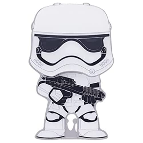 Funko Pop! Large Enamel Pin STAR WARS: STORM TROOPER FIRST ORDER - Stormtrooper - Soldado de Asalto Pins de Esmalte- Broche Coleccionable - para Mochilas Y Bolsos - Idea de Regalo