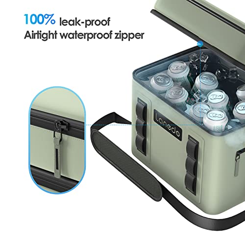 Lanedo Lisa Lunch Soft Cooler 20 Can, Insulated Bag Portable Ice Chest Box For Lunch, Beach, Drink, Beverage, Travel, Camping, Picnic, Car, Trips, Cooler Leak-Proof (Double Layer) #TOP5