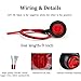 FXC 'Purishion 10x 3/4in' Round LED Clearence Light Front Rear Side Marker Indicators Light for Truck Car Bus Trailer Van Caravan Boat, Taillight Brake Stop Lamp 12V (Red)...