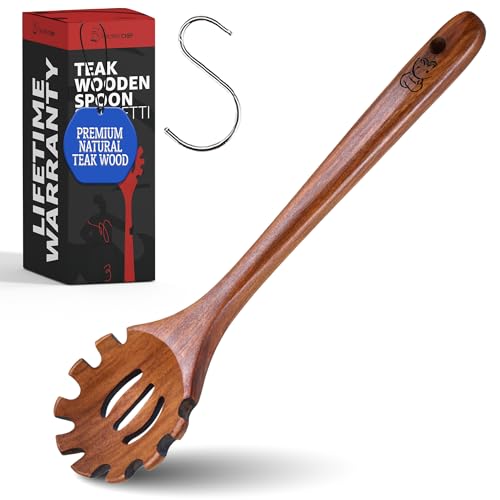 PriorityChef Teak Pasta Spoon