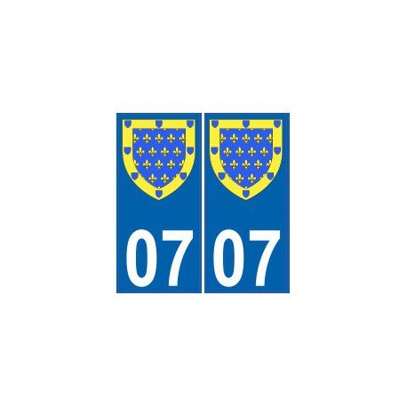 Sticker Plaque D'immatriculation Moto 07 Ardèche - Autocollant Extérieur Résistant, Garanti 5 Ans, Fait En France