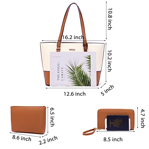 Image of Purses And Wallets Set For Women Work Tote Satchel Handbags Shoulder Bag Top Handle Totes Purse With Matching Wallet