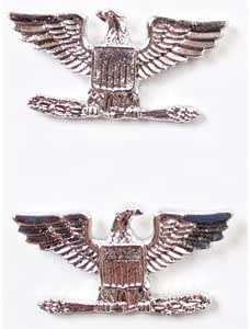 Amazon.com: Sterling Silver Colonel Insignia Eagle Pin : Clothing ...