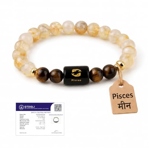 Image of Astrotalk Zodiac Crystal Bracelet | Balances Energy & Enhances Positivity | Certified Healing Crystals with Certificate | Astrology Bracelet for Man & Woman | Gift for Man & Woman