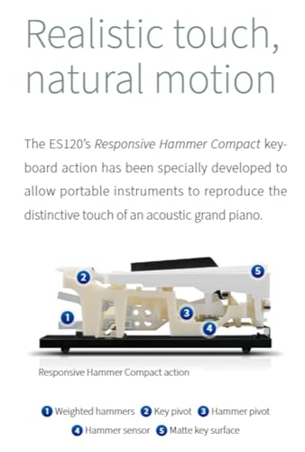 Image of Kawai ES120 88-key Digital Piano with Speakers - Light Gray