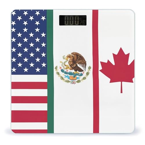 Báscula digital de baño con pantalla LCD grande miniatura 1
