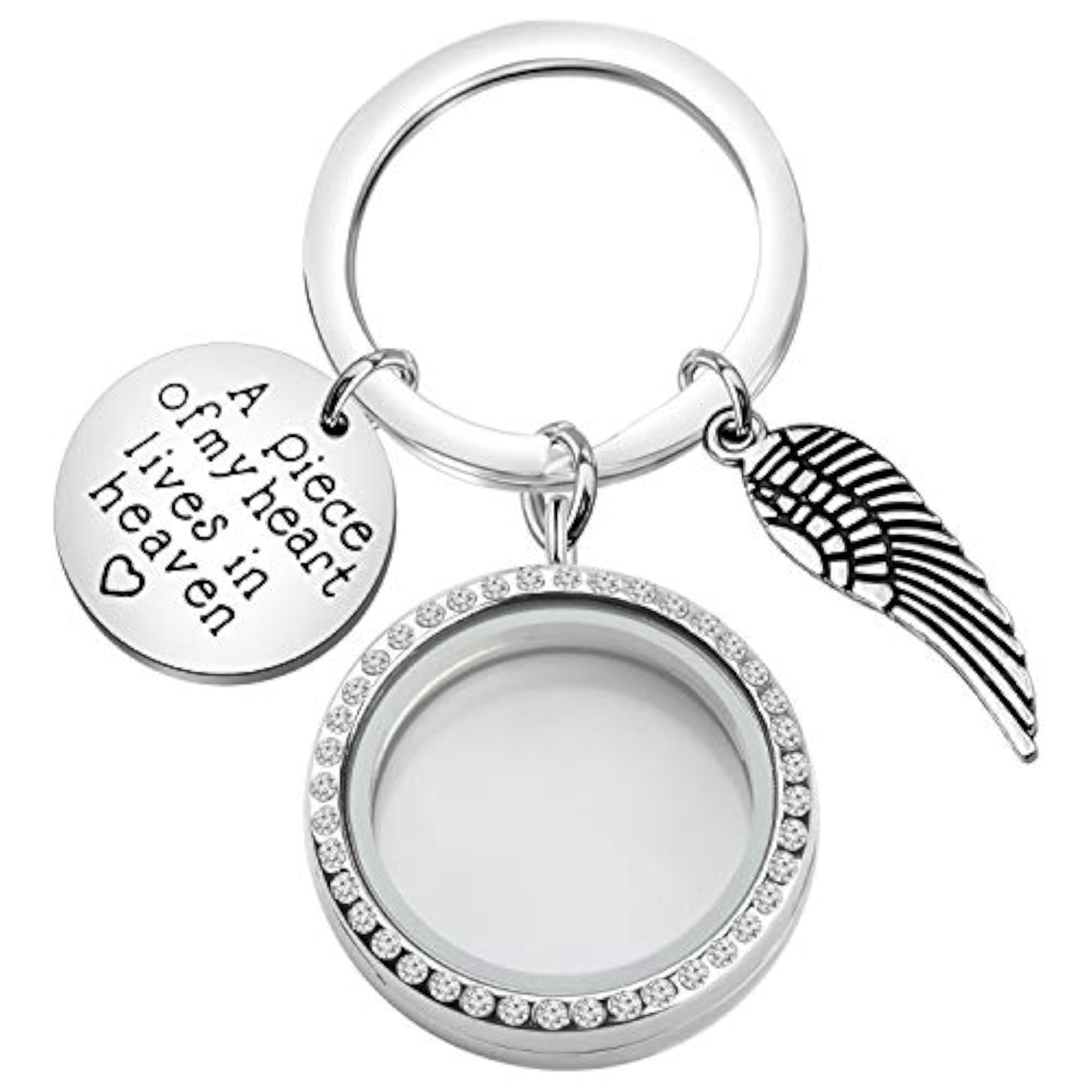 Memorial Photo Frame Keychain, Sympathy Gift