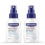 Hansaplast Wound Healing Spray 50ml Twin Pack | Antiseptic Wound Cleanser for Cuts, Grazes & Minor Burns | Pain-Free, Fast & Effective Infection Protection for Home & Travel