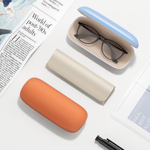 Image of Eyeglasses Case, Hard Shell Protective Case for Glasses, Unisex for Women Men