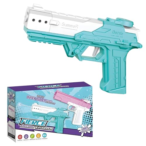 Image of Crackles Automatic Water Pistol Gun for Kids - Rechargeable High-Pressure Water Gun | Electric Water Gun Toy | Holi Pichkari for Boys & Girls | Summer Outdoor Water Blaster Random Color