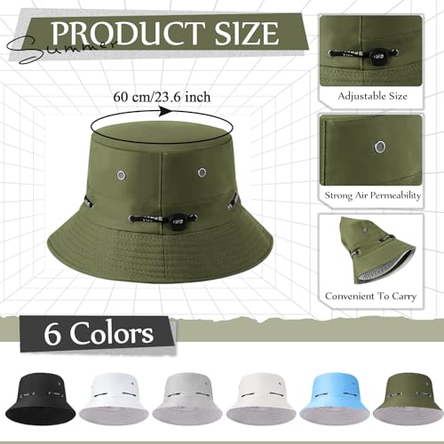 Image of Didaey 48 Pcs Bucket Hat Bulk for Women Men Fisherman Adjustable Summer Hat UV Protection for Outdoor Fishing Hiking Beach