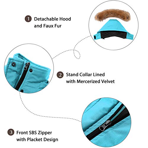 image for ZSHOW Girls' Mountain Ski Jacket Soft Fleece Lined Fur Hooded Winter O