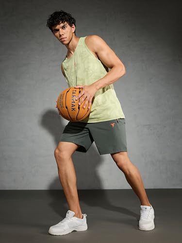 Image of TECHNOSPORT Men Solid Slim Fit Sports Shorts Techno LITE UPF50+ Polyester Mid Rise Drawstring Shorts Pant for Men Gym Workout Running Cricket Casual Quick Dry