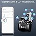 Wireless Earbuds, Bluetooth 5.3 Headphones 4 Built-in Microphones ENC Noise Cancelling Earphones 13mm Drivers Big Bass Stereo, LED Power Display 45H Playtime USB-C, IP7 Waterproof in Ear buds(New Gen)