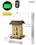 iBorn Bird Feeder House, Metal Bird Feeders for Outdoors Hanging,Double-Sided Metal Hanger & Weatherproof, Easy to Clean & Refill, 1.5 Lbs Capacity, Muted Yellow