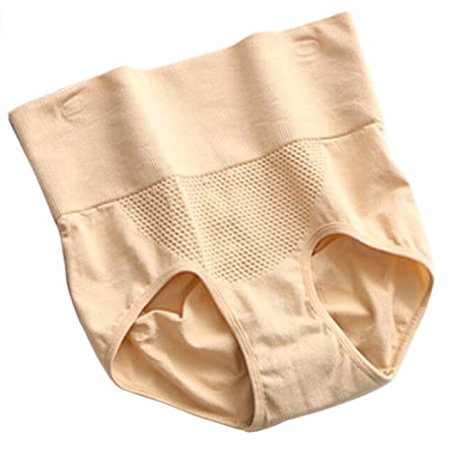 Women’s High Waist Tummy Control Seamless Tummy Tucker Ladies Body Shaper Waist Trainer Shapewear Free Size Beige-image-9