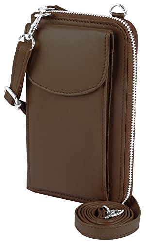 Sac portefeuille cuir téléphone portable bandoulière unisexe Akzent 3900026 pochette 9"