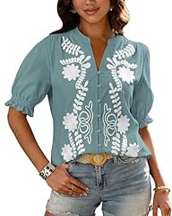 Floral Blue Green White