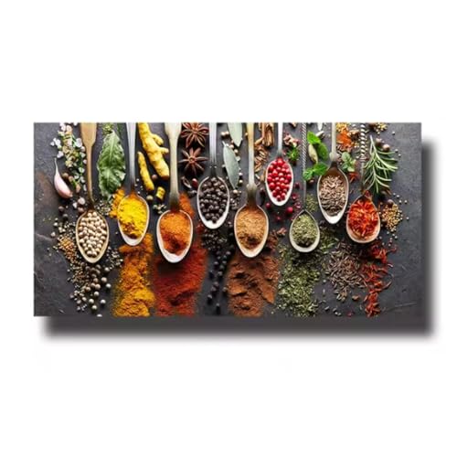 Image alimentaire sur toile de cuisine moderne avec art d'épices
