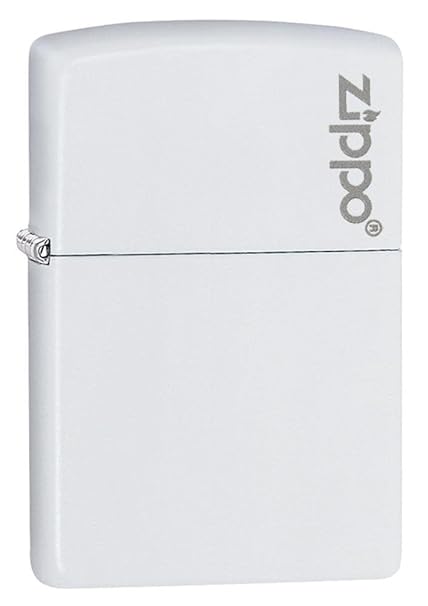 Zippo Classic White Matte Zippo Logo Design Pocket Lighter Windproof Stylish Premium Metal Body Eco Environment-Friendly Unique Stylish Travel Friendly